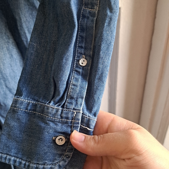 Size Small Rag & Bone Chambray Dress - Denim Shirtdress - Oversized Denim Shirt - Picture 5 of 10